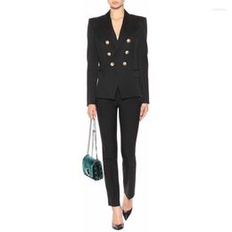 Women's Suits 2023 European And American Fashion Women Double Row Metal Buckle Slim Thin Versatile Conventional Casual Suit Jack