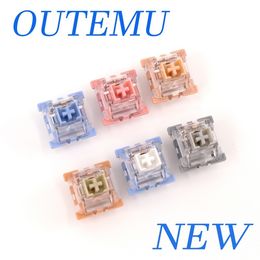 Keyboards Outemu Switches Lubed Mechanical Keyboard Switch 3Pin Silent Clicky Linear Tactile Milk Tom Jerry Custom Gaming RGB MX Switch 230817