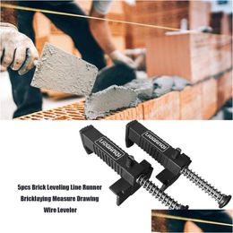 Professional Hand Tool Sets 5Pcs Brick Levelling Line Runner Bricklaying Measuring Ding Leveller Wire Pler Construction Masonry Drop D Dhvue