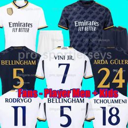 23 24 Bellingham VINI JR soccer jerseys TCHOUAMENI CAMAVINGA ALABA ARDA GULER MODRIC RODRYGO Real Madrids 2023 2024 camiseta mens kids kit uniforms