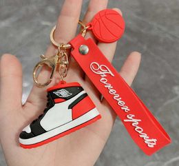 3D Creative Mini Designer Basketball Shoes Keychain Pendant Casual Sports Shoe Keychains For Men Women Fashion Jewellery Gift In Bulk L230817