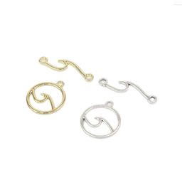 Charms Eruifa 20pcs Sea Wave Zinc Alloy Pendant Fashion Jewellery DIY Handmade Necklace Earrings