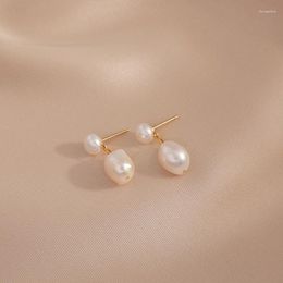 Dangle Earrings LOVOACC Dainty Natural Freshwater Pearl Earring For Women Lady Gold Colour Linked Drop Statement French Jewellery