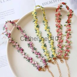 Pendant Necklaces Fashion Lace Necklace Choker for Women Lace Neckband Collar Flower Rose Summer Winter Choker Club Party Sexy Jewelry Gift J230817