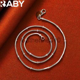 Pendant Necklaces Hot Sale 925 SterlSilver Necklace 18/20 Inch 1.2/2mm Solid Snake Chain For Man Women WeddClassic Fashion Jewelry Gifts J230817