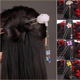 Hair Clips Tassel Hairpin Vintage Alloy Stick For Women Chinese Hanfu Accessories Female Ancient Jewellery