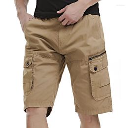 Men's Pants 2023 Mens Military Cargo Shorts Summer Army Green Cotton Men Loose Multi-Pocket Homme Casual Bermuda Trousers