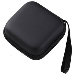 Square Earphone Mini Zipper Boxes Storage Carrying Bag With Rope Earbud Case Cover For USB Key Coin Holder