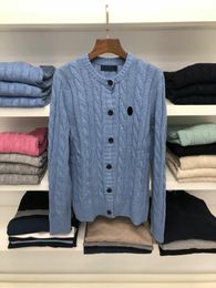 Maglione donna girocollo e scollo a V Designer di lusso Ralphs Polo Cappotto classico Moda Rl Piccolo cavallo Ricamo Maglieria Laurens Bottone Maglia a colori