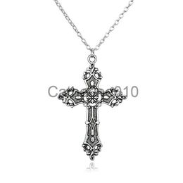 Pendant Necklaces Vintage Crosses Pendant Necklace Goth Jewellery Accessories Gothic Grunge Chain Y2k Fashion Women Cheap Things Free ShippMen J230817