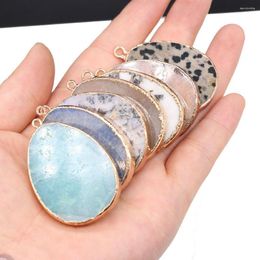 Pendant Necklaces Natural Stone Dalmatian Jaspers Drop Shape Crystal Agates Charms Jewelry Making DIY Necklace Accessories Gift For Women