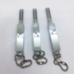 New Style MINI Pretty Smoking Stainless Steel Portable Chain Dry Herb Tobacco Shovel Dabber Scoop Snuff Snorter Sniffer Snuffer Stash Case Bottle Tip Straw Spoon