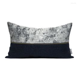 Pillow Home Decor Cover Grey Black Waist Pillowcase Metal Decorative S For Sofa Car Living Room 30x50cm