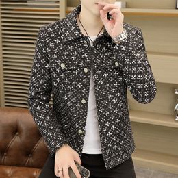 Men's Jackets 2023 Brand Sequin Jacket for Men Korean Fashion Casual Slim Fit Business Outwear Male Street Wear Windbreaker Coat 230817