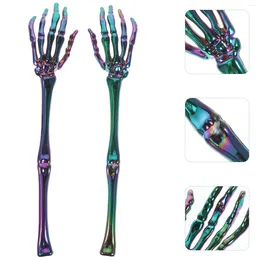 Spoons 2 Pcs Haunted Houses Layout Props Plastic Hand Horror Party Decor Symphony Halloween Abs Hands