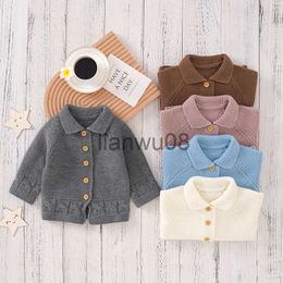 Pullover Autumn Baby Sweaters Cardigans Solid Turtle Neck Long Sleeve Newborn Boys Girls Knitted Jackets Coats Winetr Children Knitwear x0818