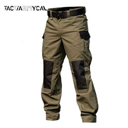 Men's Jeans Military Tactical Cargo Pants Men Army Training Trousers Multi Pockets WearResistant Waterproof Pant Male Hiking Casual 230817