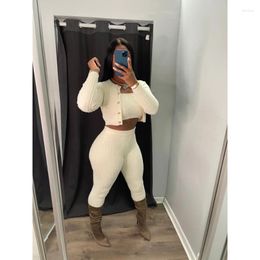 Women's Two Piece Pants Soild Knitted 3 Set Women Outfit 2023 Fall Tracksuits Sweatsuits Slim Sweater Cardigan Tube Top Long Lounge Wear