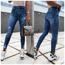 Women's Jeans Women Y2k High Waist Stretch Ripped Denim Femme Pants Shredded Jeans Trousers Slim Jeggings Spring Autumn Wear Vaqueros Mujer J230818