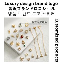 Nail Art Decorations BH 05 10pcs Full Zircon Material Luxury Brand Charm Korea Japan Designer Charms Parts INS Selling 230816