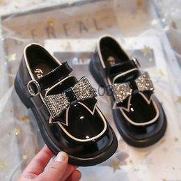 Sneakers Childrens Leather Shoes for Toddlers Girls Party Flats Kids Loafers Bowtie 49y 2023 New Arrival TB2308 J230818