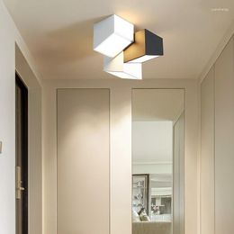 Chandeliers Minimalist Black And White Creative LED Ceiling Chandelier Light Luxury For Aisle Corridor Foyer Cloakroom El Bright Lustres