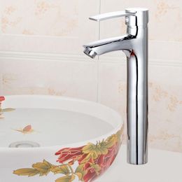 Bathroom Sink Faucets Copper Alloy Chrome-plated High-leg And Cold Mixed Water Above Counter Basin Faucet