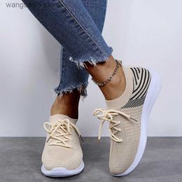 Dress Shoes Women's Sneakers Lace Up Sock Shoes Summer Casual Sneakers Women Running Ladies Vulcanized Shoes Plus Size 35-43 T230818