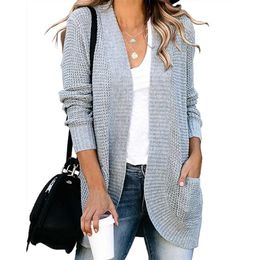 Womens Knits Tees omens Loose Open Front Cardigan Long Sleeve Casual Lightweight Soft Knit Sweaters Coat with Pockets 230818