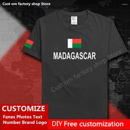 Men's T Shirts Madagascar Shirt Custom Jersey Fans Name Number Brand LOGO Cotton Tshirt Loose Casual T-shirt MDG Malagasy Madagasikara