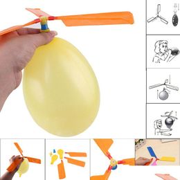 Balloon Helicopter Flying Toy Child Christmas Baloon Birthday Xmas Party Bag Stocking Filler Gift Order 50 Pcs Wholesale Drop Delivery Dhjat