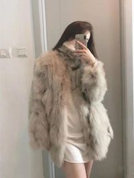 Women's Fur Winter Thicken Faux Coats Female Imitation High Quality Warm Cardigans Luxury Chic Korean Fashion Women Elegant Coat