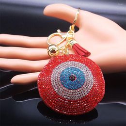 Keychains Turkey Eyes Crystal Cute Funny Blue Evil Eye Bead Keyring Boys Girls Car Trinkets Charm DIY Pendants