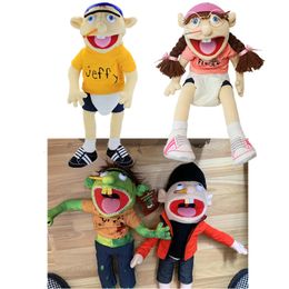 Puppets 60cm Large Jeffy Hand Plush Stuffed Toy Figure Kids Educational Gift Funny Party Props Christmas Doll Toys Puppet 230817