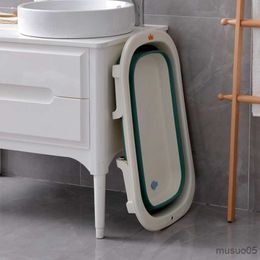 Bathing Tubs Seats Low Price Foldable Baby Kids Bath Tub Collapsible Portable Folding Plastic Children Newborn Baby Bathtub R230818