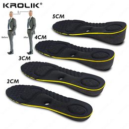 Shoe Parts Accessories Magnet Massage Height Increase Insoles For Women Men 2345 Cm Up Invisiable Arch Support Orthopaedic Heighten Lift 230817