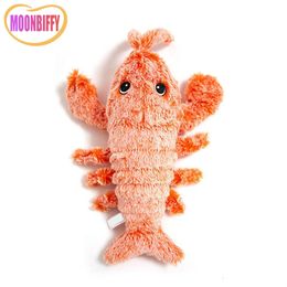 Plush Dolls Pet Cat Toy USB Charging Simulation Electric Dancing Moving Floppy Lobster Cats Toy for Pet Toys Interactive Dog Stranger Things 230817