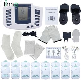 Other Massage Items EMS Body Electrical Muscle Stimulator Tens Acupuncture Slimming Massager 16 Pads Digital Therapy for Back Neck Foot Health Care 230817