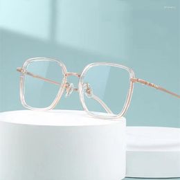 Sunglasses Frames Eyeglasses Men Glasses Designed Full Rim Square Spectacle Vintage Style Fashion High Diopter Suitable Thick To Hide Lenses