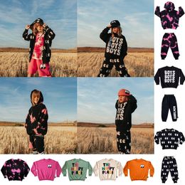 Clothing Sets LMH2023 AutumnWinter Eye Series Children's Sweater and Pants Set Off Stock 230818