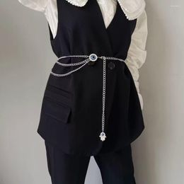 Belts Metal Multi-layer Belt Tassel Fashion Eye Shape Waist Chain Dress Jeans Lady Waistband For Women Body