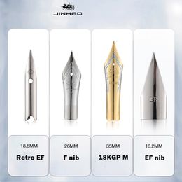 Fountain Pens 1pcs Jinhao Original Nib for Fountain Pens 18KGP M 0.38mm F EF Tip Ink Pens Accessories Converter A6431 230817