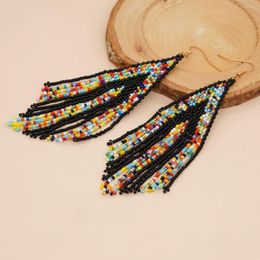 Dangle Earrings Go2boho Handmade Boho Long Tassel Earring Women Colourful Mixed Beaded Gift Ear Rings Tribal Style Beautiful Jewellery Girl