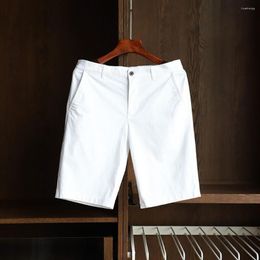 Men's Shorts Men White Casual Korean Fashion Thin Breathe Pants Knee Length Work Wear Streetwear Cotton