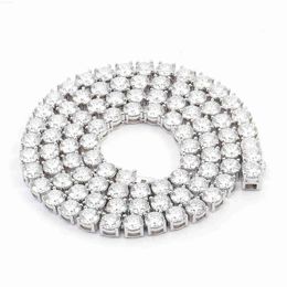 4mm New Clasp Tennis Necklace Chains Iced Out Vvs Def Round Cut Moissanite Diamond 10k 14k 18k Gold Factory Wholesale Price