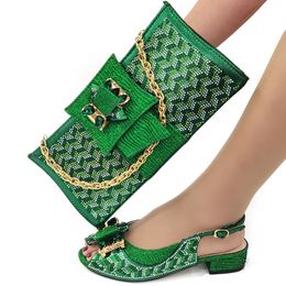 Dress Shoes Italian Design Cutout Style With Sparkling Rhinestones D.Green Women's Shoes and Party Wedding Bags 230817