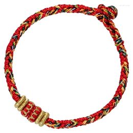 Link Bracelets Zodiac Is A Tiger Hand-woven Token Bracelet For Men And Women Red Rope Jewellery Female Lovers