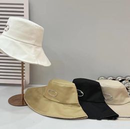 High-end Trendy Bucket Hat Casual Short Brim Bucket Hat Cross Embroidered Men's and Women's Washed Denim Distressed Sun Hats