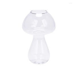 Vases 5X Clear Glass Vase Bottle For Plant Flower Decorations - Mushroom