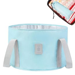 Bath Accessory Set Collapsible Foot Soaking Basin Outdoor Folding Soak Tub Pedicure SPA Washing Container Bag Home